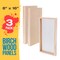 Unfinished Birch Wood Canvas Panels for Painting, 3 Pack of 8x16 inch - Artist Gallery 1-1/2" Deep, Wooden Wall - Mixed-Media Craft, Acrylic, Oil, Encaustic, Paint Pouring